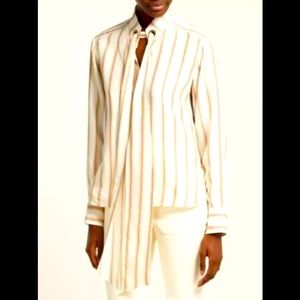 Chloe silk stripe blouse, size FR 44